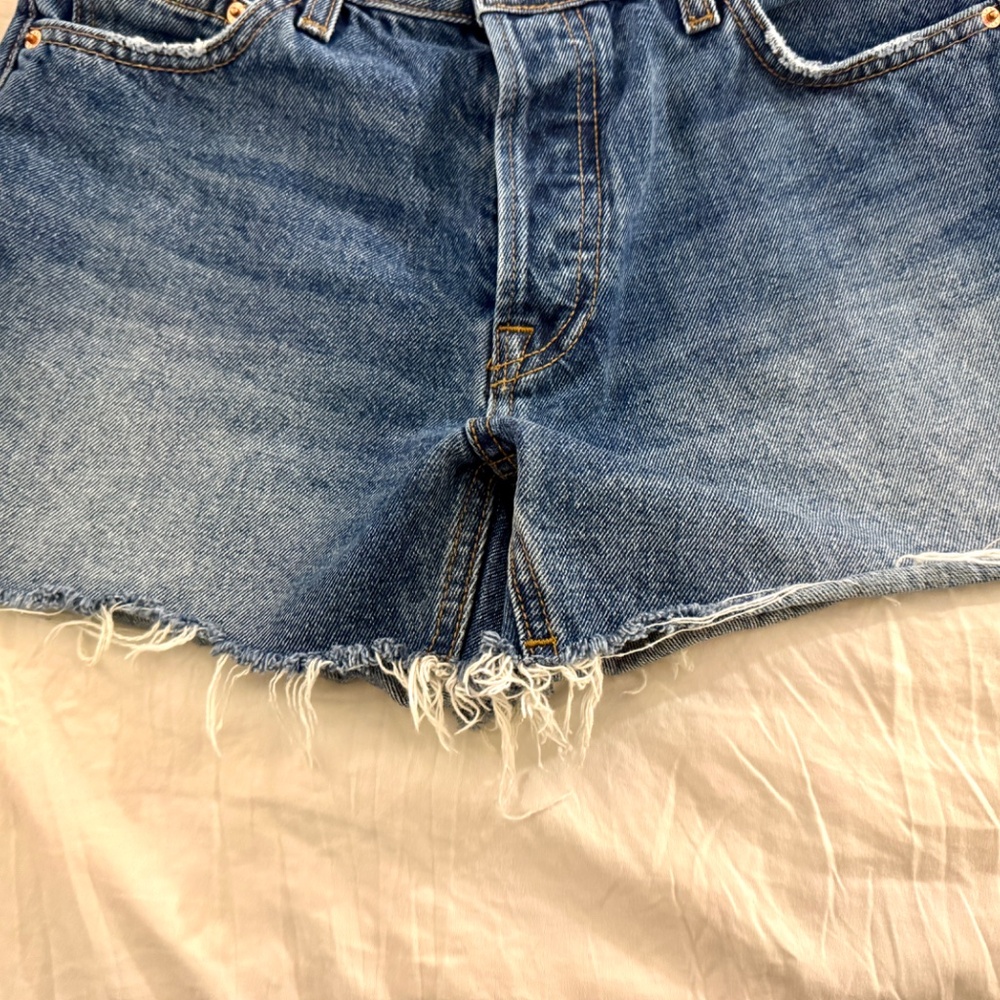 GRLFRIEND-  Denim Cut off Shorts - Size 23 - Picture 3 of 11